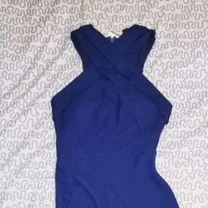 SOLD Asymmetrical Navy racer back